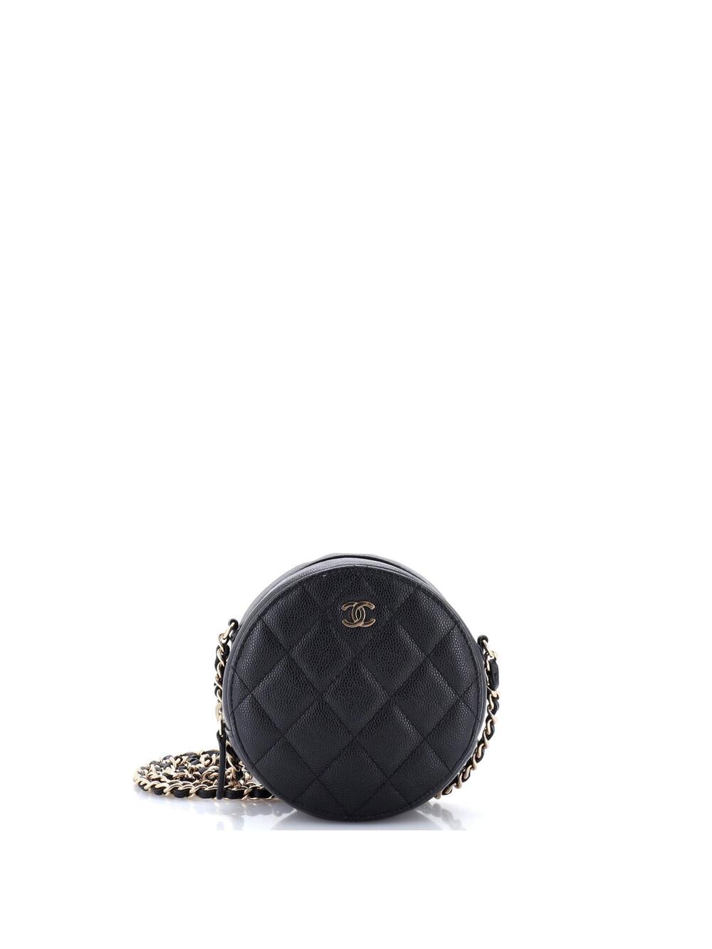 Chanel Round Clutch With Chain Quilted #371155C29B